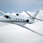 Cessna Citation X in flight