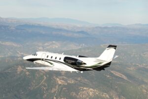 Factory-new Cessna Citation XLS Gen2 private jet in the air